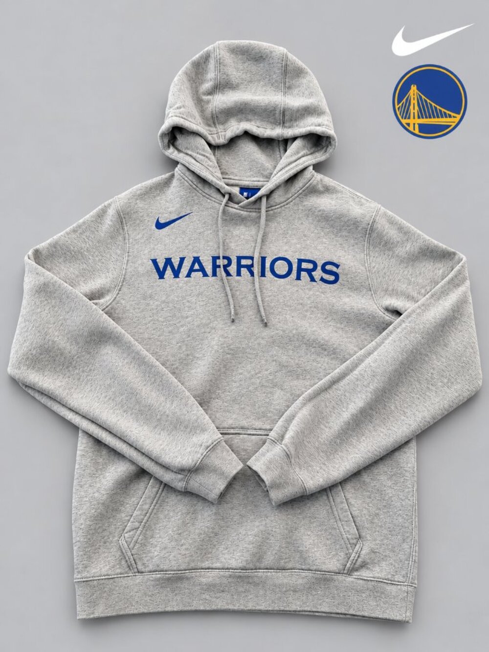 Nike NBA Golden State Warriors Gray Pullover Hoodie Men's Medium